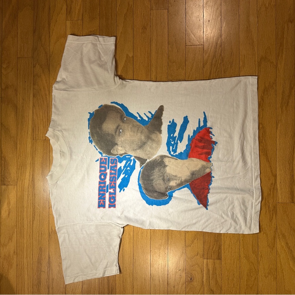 Enrique Iglesias vintage Graphic T-Shirt - White